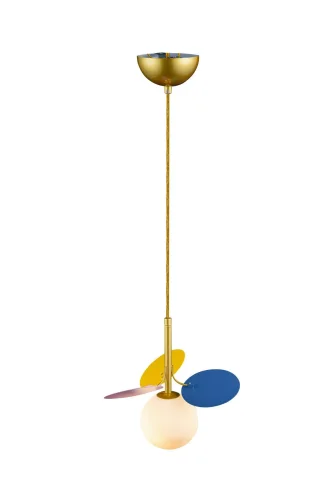 Светильник подвесной Matisse 10008/1P mult LOFT IT белый разноцветный 1 лампа, основание золотое в стиле современный шар фото 5